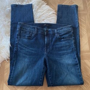 J Brand Maude Mid-rise Cigarette Jeans In Belladonna